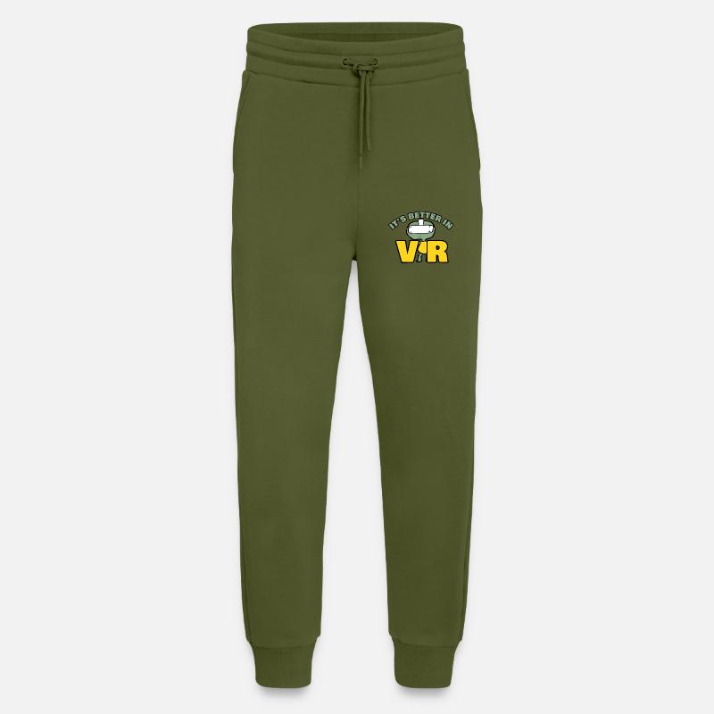 It’s Better In Vr - Pantalon de jogging bio décontracté fabriqué en UE - MOSS GREEN