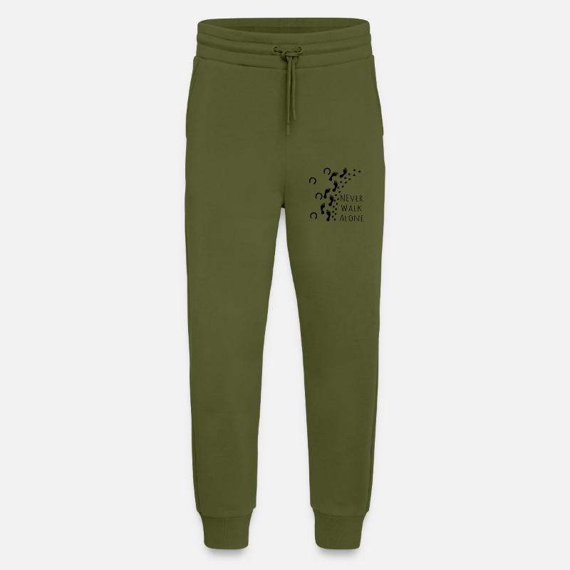 Never Walk Alone Pferd Mensch Hund - Jogginghose - made by SPREAD - MOSS GREEN