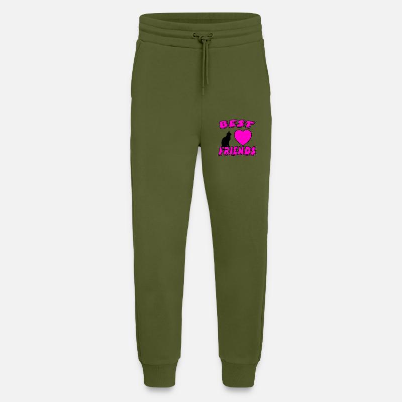 Katze - Jogginghose - made by SPREAD - MOSS GREEN