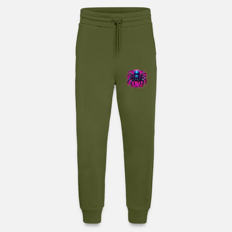 Spinne / Netz / Haustier / Kriechtier / Achtbeiner - Jogginghose - made by SPREAD - MOSS GREEN