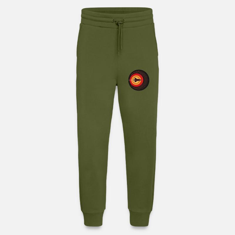 Retro rocket in orbit - Jogging Pants - made by SPREAD  - MOSS GREEN