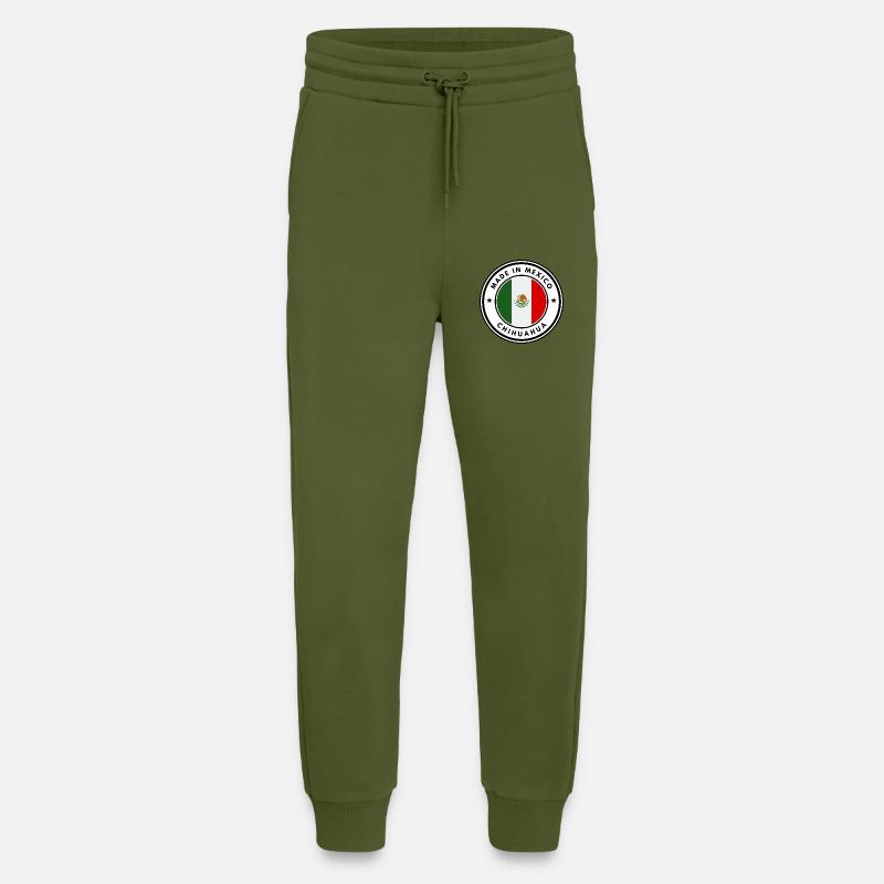 Made in Mexico Chihuahua Emblem - Jogging Pants - made by SPREAD  - MOSS GREEN