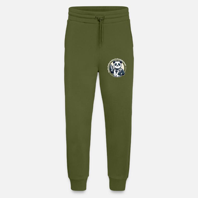 Barman Panda Ours Shaker - Pantalon de jogging bio décontracté fabriqué en UE - MOSS GREEN