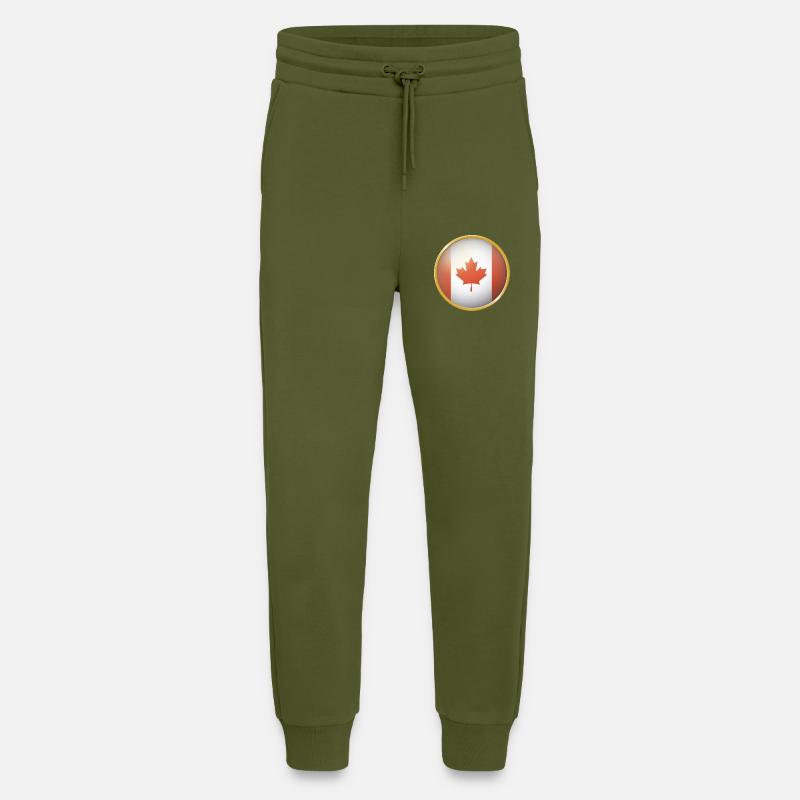Kanada Emblem - Jogginghose - made by SPREAD - MOSS GREEN