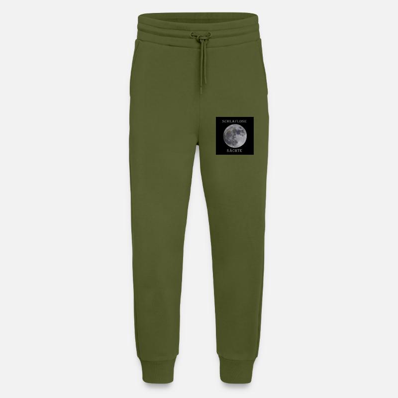Nuits blanches - Pantalon de jogging bio décontracté fabriqué en UE - MOSS GREEN