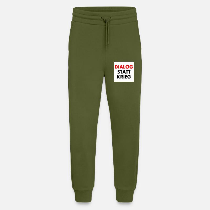dialog statt krieg - Jogginghose - made by SPREAD - MOSS GREEN