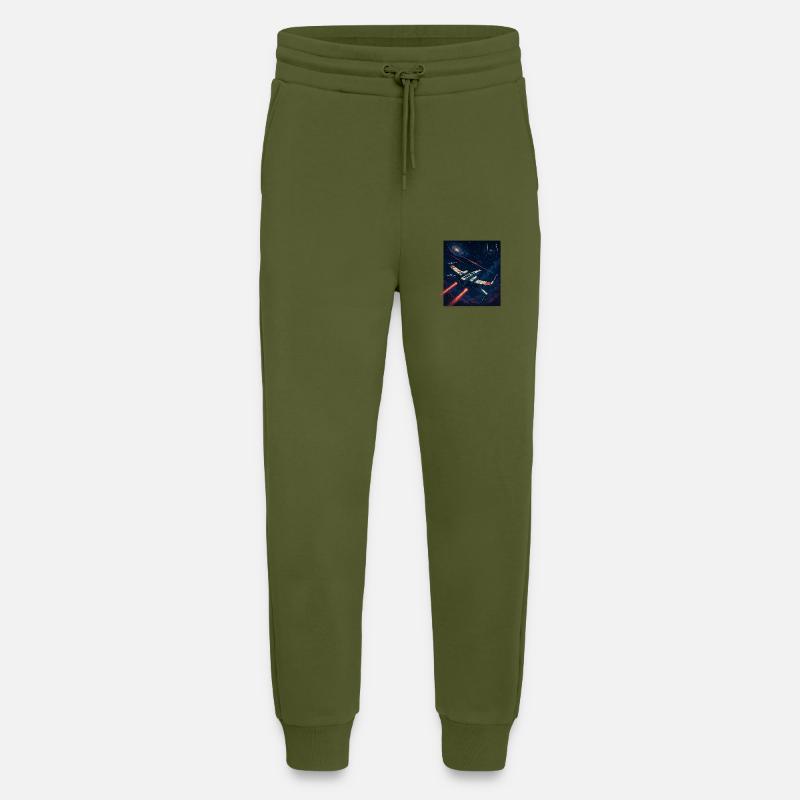 Flight through the galaxy - Jogging Pants - made by SPREAD  - MOSS GREEN