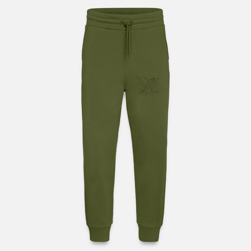 Wal mit Eisbergen - Jogginghose - made by SPREAD - MOSS GREEN