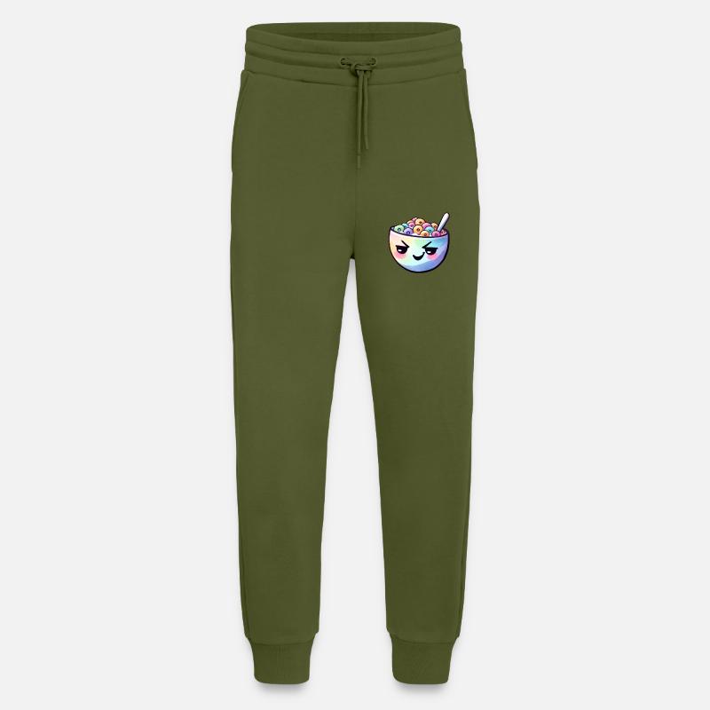 Animated Breakfast Cereal - Jogging Pants - made by SPREAD  - MOSS GREEN
