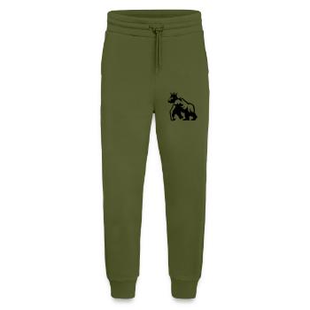 Gorilla King - Jogging Pants - made by SPREAD  - MOSS GREEN - Front