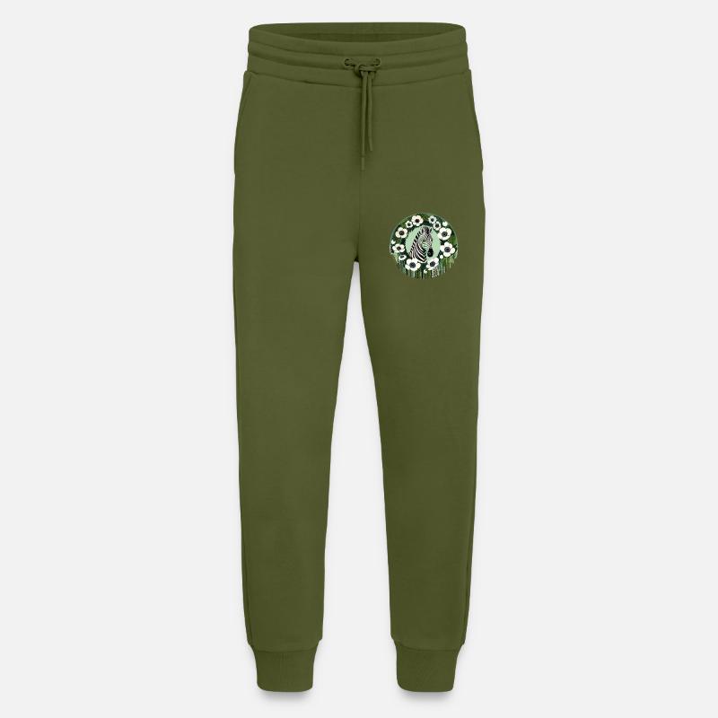 Retro-Zebra - Jogginghose - made by SPREAD - MOSS GREEN
