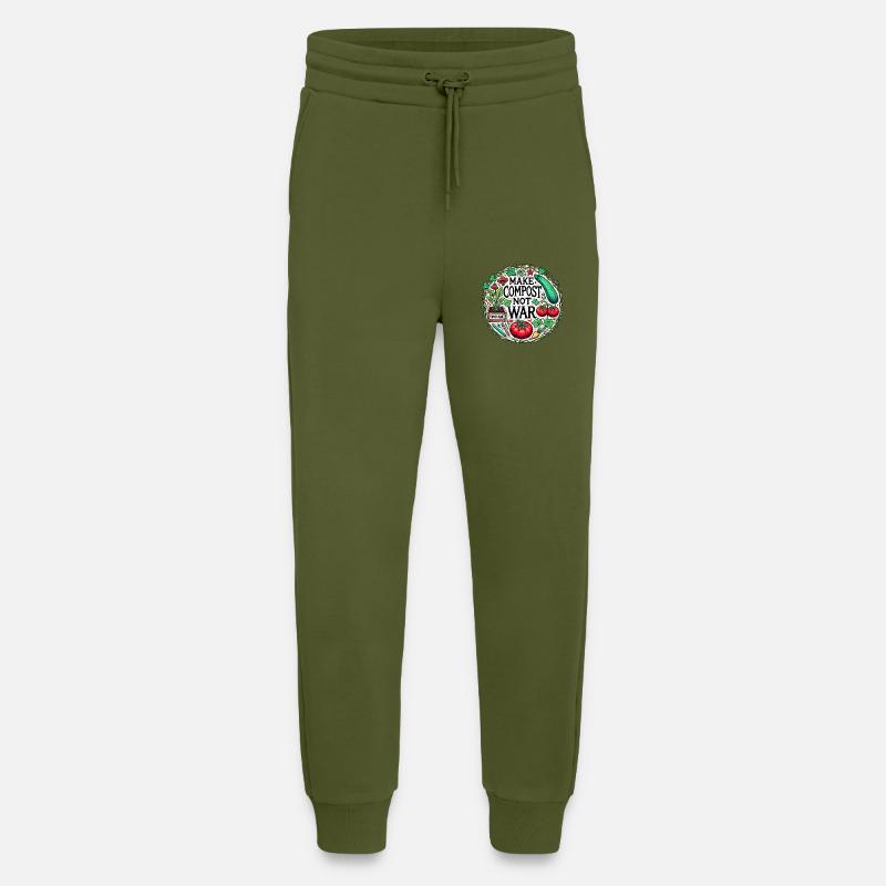 Kompost statt Krieg machen - Jogginghose - made by SPREAD - MOSS GREEN