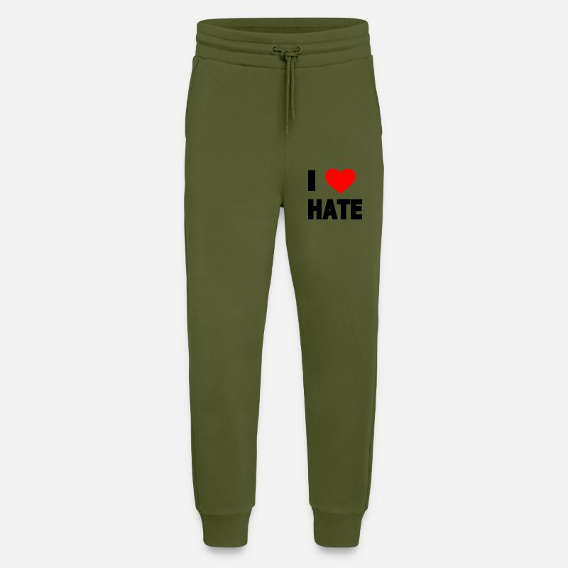 I love hate - Jogging Pants - made by SPREAD  - MOSS GREEN