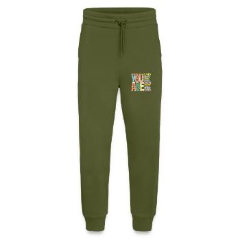 You Are Kind, Brave, Smart, Grateful, Strong. - Jogging Pants - made by SPREAD  - MOSS GREEN - Front
