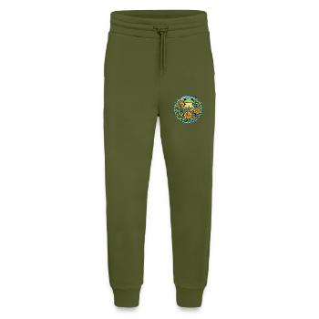 Peace Frog - Jogging Pants - made by SPREAD  - MOSS GREEN - Front