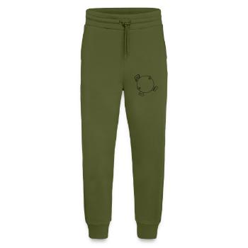 ball ball carry big heavy man figu - Jogging Pants - made by SPREAD  - MOSS GREEN - Front