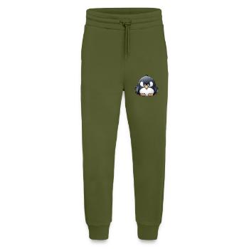 Grumpy Pinguin - Jogginghose - made by SPREAD - MOSS GREEN - Vorne