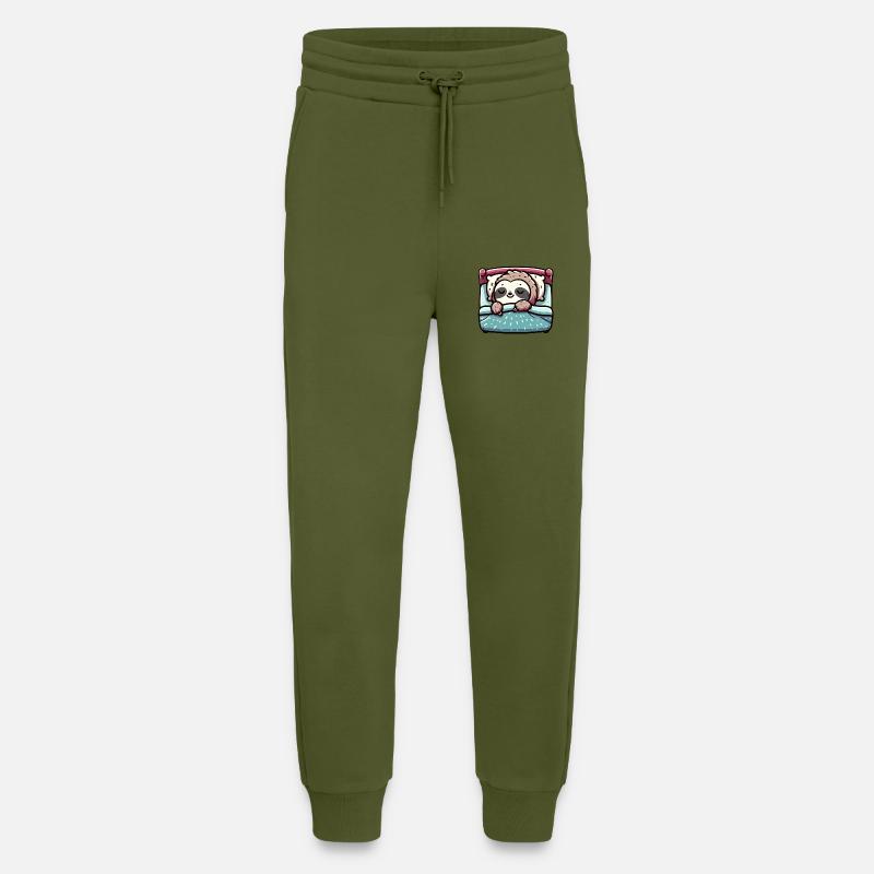 Sleeping Sloth - Friedlicher Charme - Jogginghose - made by SPREAD - MOSS GREEN