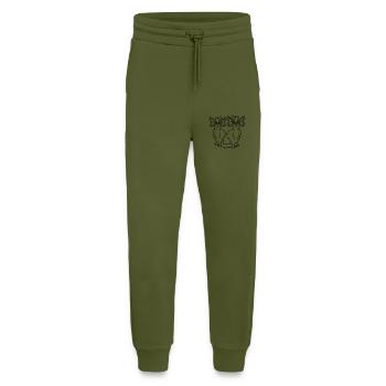 2 Cats Girls Women Girlfriends Bow Team - Jogging Pants - made by SPREAD  - MOSS GREEN - Front