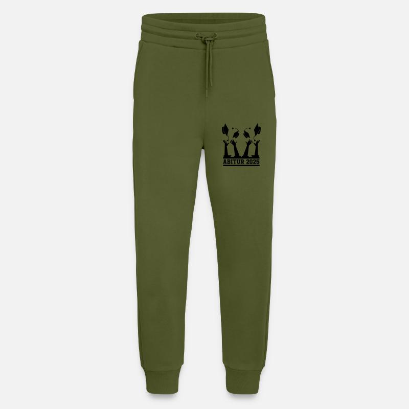 Abitur 2025 - Pantalon de jogging bio décontracté fabriqué en UE - MOSS GREEN