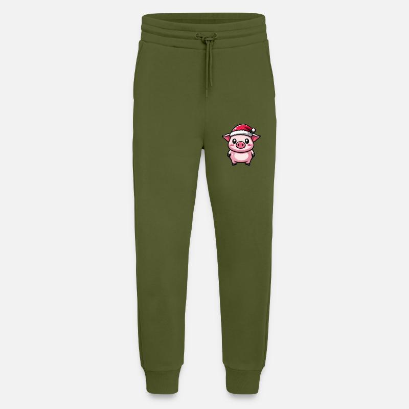 Schwein Weihnachten - Jogginghose - made by SPREAD - MOSS GREEN