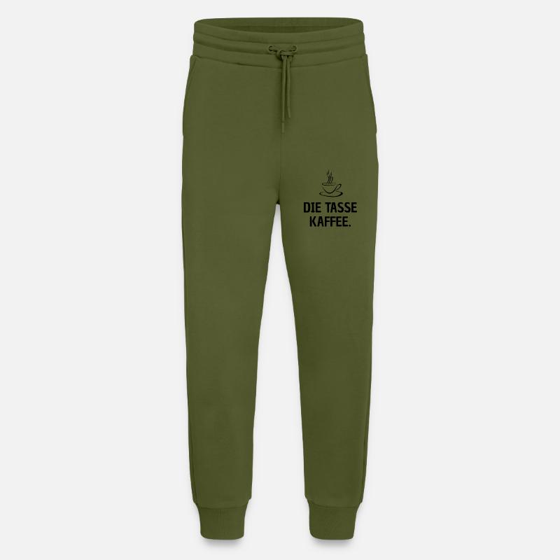 Die Tasse Kaffee! - Jogginghose - made by SPREAD - MOSS GREEN