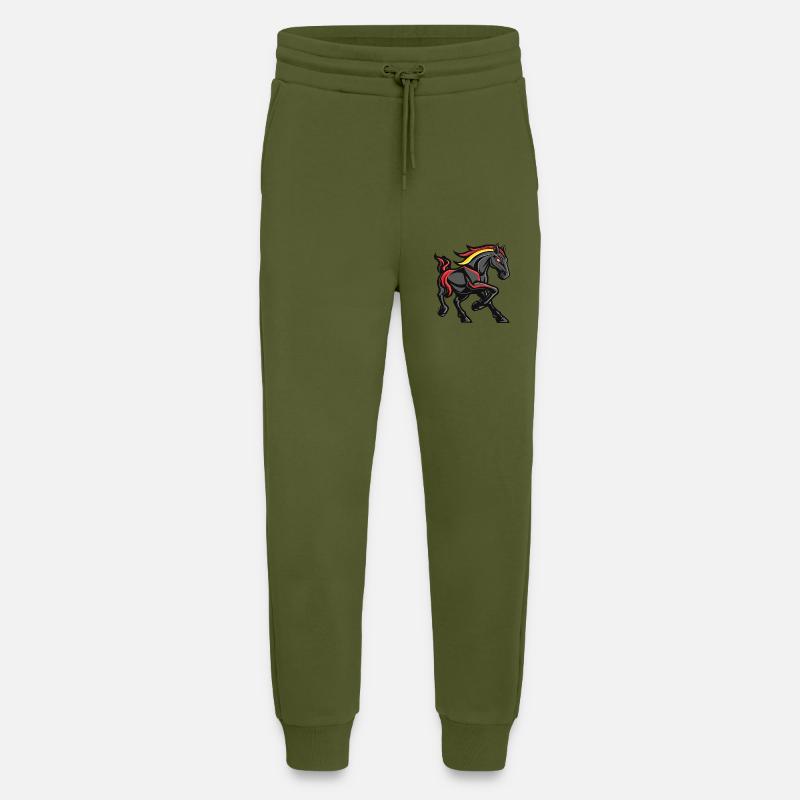Pferd Comic - Jogginghose - made by SPREAD - MOSS GREEN
