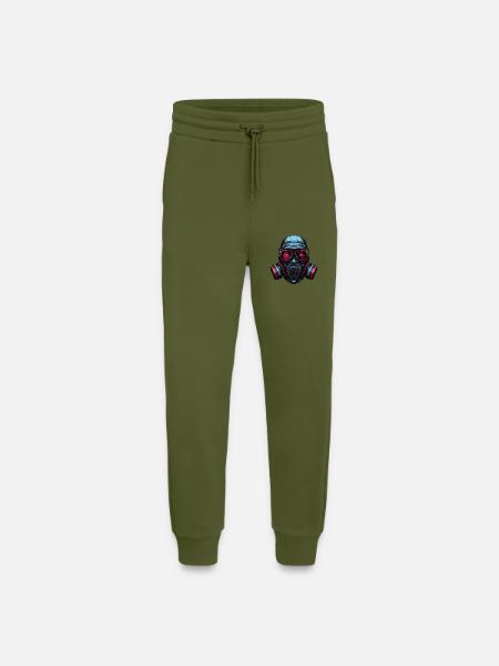 Gas mask - Jogging Pants - made by SPREAD - MOSS GREEN