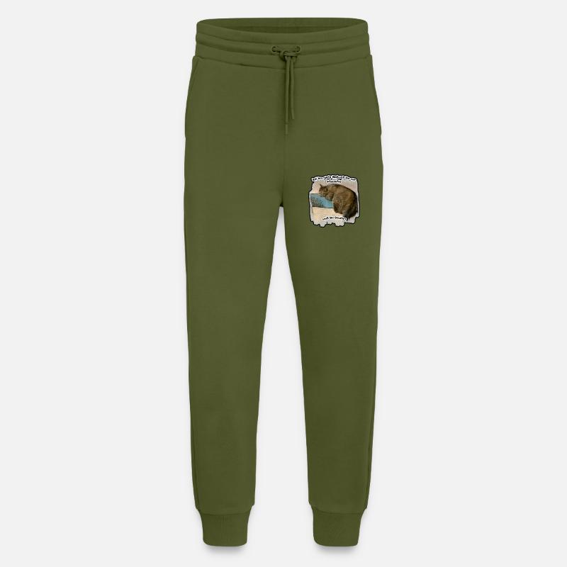 Dicke Katze - Jogginghose - made by SPREAD - MOSS GREEN