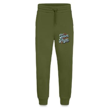 Team Papa Retro-T-Shirt - Jogginghose - made by SPREAD - MOSS GREEN - Vorne