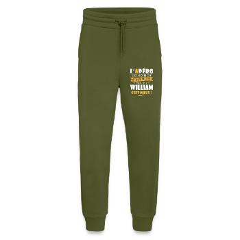 William Cadeau Humour personnalisé William - Pantalon de jogging bio décontracté fabriqué en UE - MOSS GREEN - Devant