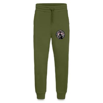 Japanese Samurai Woman - Jogging Pants - made by SPREAD  - MOSS GREEN - Front
