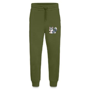 wolf 15 - Pantalon de jogging bio décontracté fabriqué en UE - MOSS GREEN - Devant