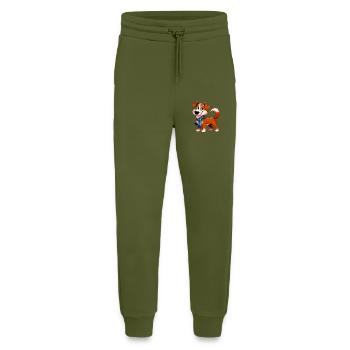 Fox Terrier 7 - Jogging Pants - made by SPREAD  - MOSS GREEN - Front