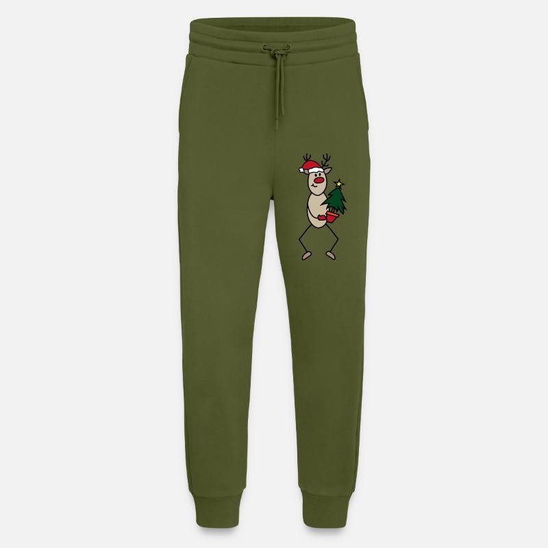 Lustige Weihnachten - Jogginghose - made by SPREAD - MOSS GREEN