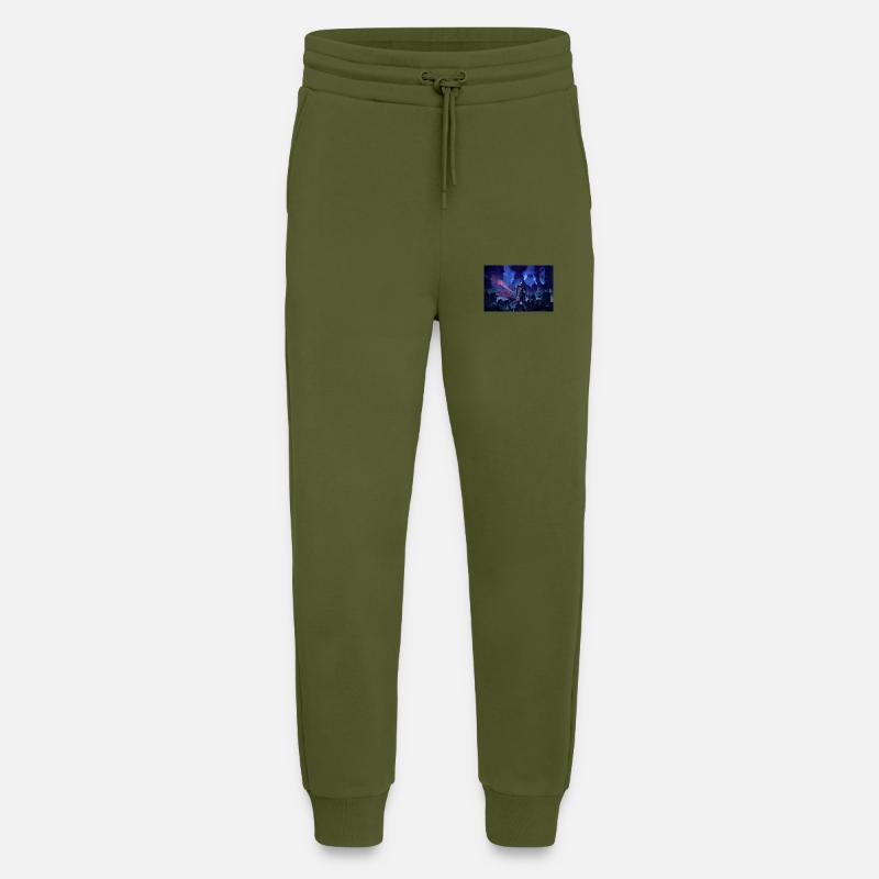Le cimetière - Pantalon de jogging bio décontracté fabriqué en UE - MOSS GREEN
