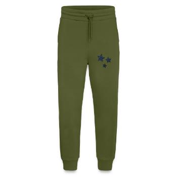 STAR. STAR. STARS. FEAST. ANNIVERSARY. CHRISTMAS. C - Jogging Pants - made by SPREAD  - MOSS GREEN - Front