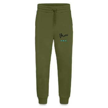 MERCI. THANKS. THANK YOU. ANNIVERSAIRE. NAISSANCE. - Pantalon de jogging bio décontracté fabriqué en UE - MOSS GREEN - Devant