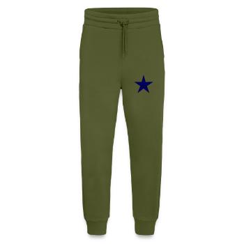 STAR. STAR. STARS. FEAST. ANNIVERSARY. CHRISTMAS. - Jogging Pants - made by SPREAD  - MOSS GREEN - Front
