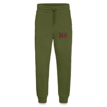 100. 100 ANS. 100e ANNIVERSAIRE. ANNIVERSAIRE 100 - Pantalon de jogging bio décontracté fabriqué en UE - MOSS GREEN - Devant