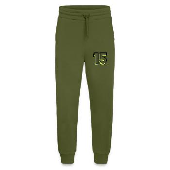 15. 15 JAHRE. 15-JÄHRIGES JUBILÄUM. GEBURTSTAG 15 JAHRE. - Jogginghose - made by SPREAD - MOSS GREEN - Vorne