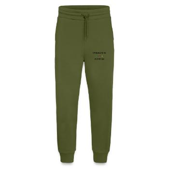 EVJF. JUST MARRIED. VIVE LES MARIES - Pantalon de jogging bio décontracté fabriqué en UE - MOSS GREEN - Devant