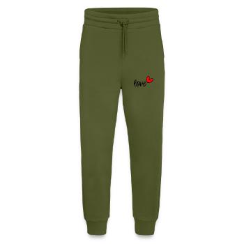 VATERTAG. FROHER VATERTAG. PAPA. FEST. LIEBE - Jogginghose - made by SPREAD - MOSS GREEN - Vorne
