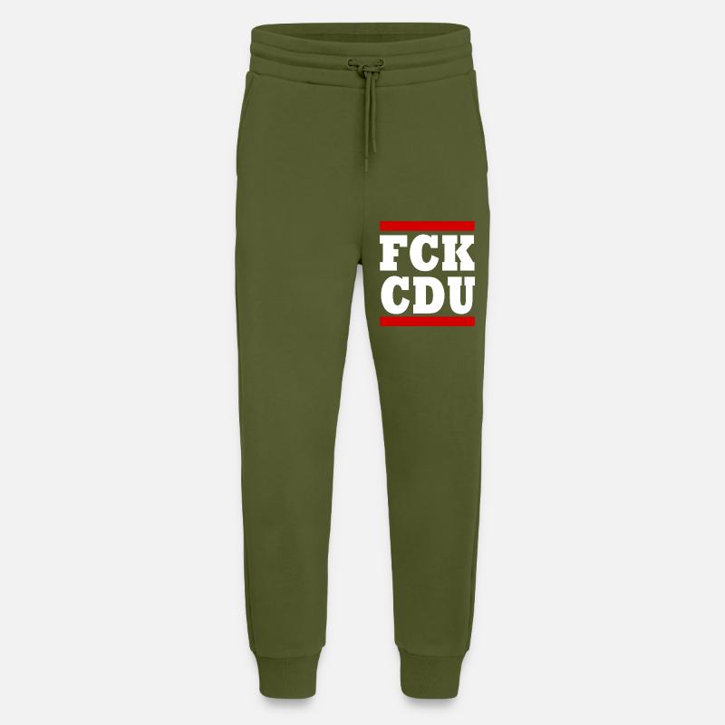 Fck cdu - Jogginghose - made by SPREAD - MOSS GREEN