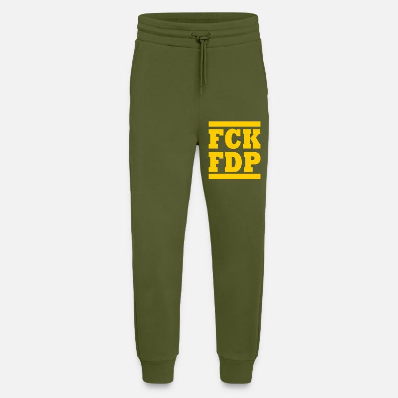Fck fdp - Jogging Pants - made by SPREAD  - MOSS GREEN