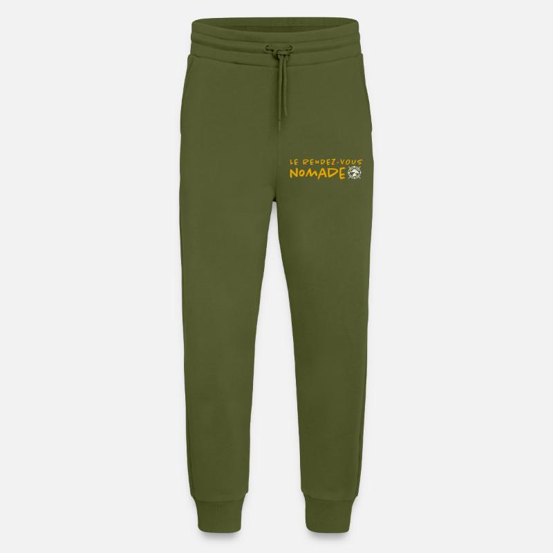 Les rendez-vous nomades : le podcast - Pantalon de jogging bio décontracté fabriqué en UE - MOSS GREEN