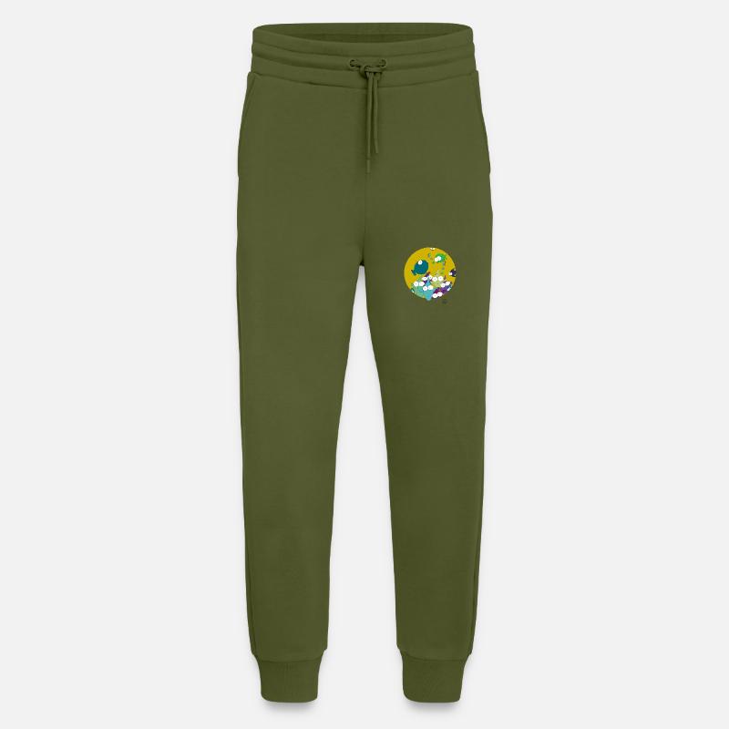 Fische beobachten Dich - Jogginghose - made by SPREAD - MOSS GREEN