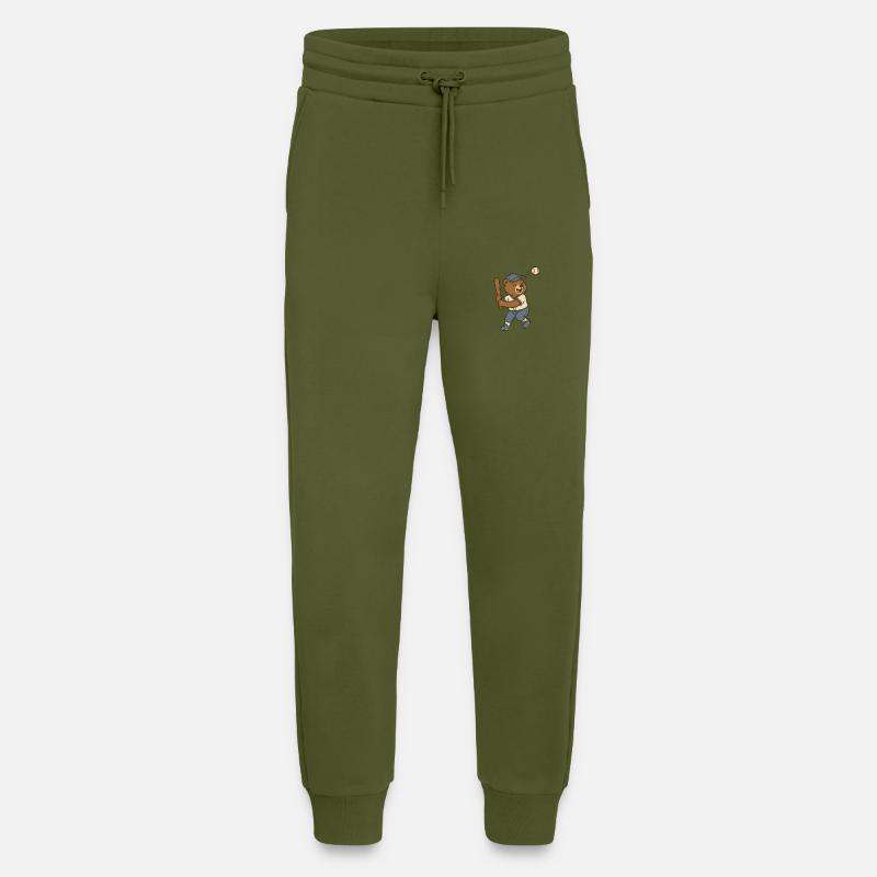 Baseball - Bär - Jogginghose - made by SPREAD - MOSS GREEN