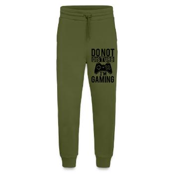 " Do Not Disturb I'm Gaming " - Jogging Pants - made by SPREAD  - MOSS GREEN - Front