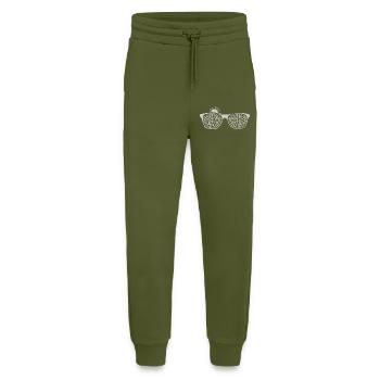 Beach Surfing Surfboard Sunglasses Surfer Beach - Pantalon de jogging bio décontracté fabriqué en UE - MOSS GREEN - Devant